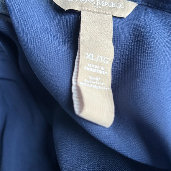 Navy Blue Sheer Banana Republic long sleeve top. Never Worn. - Picture 2 of 4